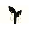 Image 1 : Pair of 14K Gold & Diamond Hoop Earrings