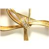 Image 2 : 18K Bow Pin with Diamonds