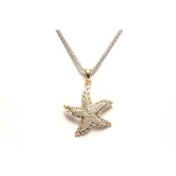 14k Starfish Pendant with Diamonds