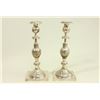 Image 1 : 19th C. Polish Silver Candlesticks