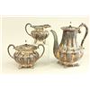 Image 1 : Three Piece Silver Plate Etched Tea Set