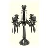 Image 2 : Pair of Cobalt Glass 5 arm Candelabra