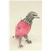 Image 4 : Cranberry Glass & Silver Plate Bird Form Jug