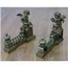 Image 1 : Pair of Bronze Chenets with Putti