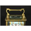 Image 2 : Bronze Carriage Clock with Sevres Style Plaques