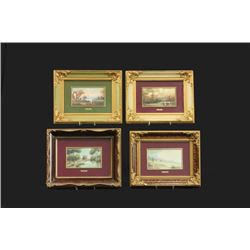 Set of 4 Italian Framed Italian Framed Watercolors