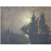 Image 3 : Attributed to Edward Moran, "Moonlit Harbor"