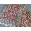 Image 4 : Handmade Red Carpet with Green Border