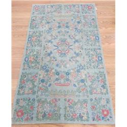 Green Crewel Work Carpet