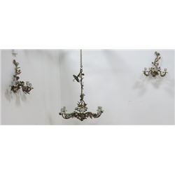 Chandelier with Matching Sconces