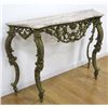 Image 1 : Baroque Style Marble Top Console Table