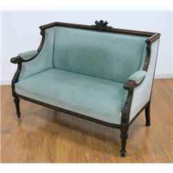 French Carved Love Seat Ca. 1920s