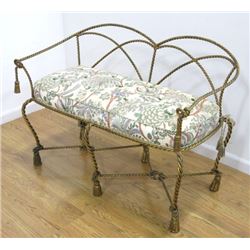 Tassel Gilt Metal Bench