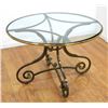 Image 1 : Round Glass & Brass Bistro Table