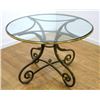 Image 2 : Round Glass & Brass Bistro Table