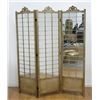 Image 1 : 3 Sectioned Mirrored Screen Painted Gold