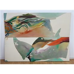 Peter Kitchell, Pair of Mixed Media Abstracts