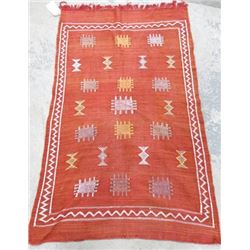 Antique Orange American Indian Design Tapestry