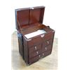 Image 2 : Chinese Wicker Trunk with Drawers & Metal Straps