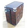 Image 4 : Chinese Wicker Trunk with Drawers & Metal Straps