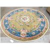 Image 1 : Chinese Round Gold Floral Carpet