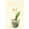 Image 1 : 19th C. Jade & White Jade, Potted Flowers