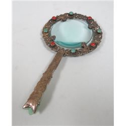 Chinese Silver & Jade Magnifying Glass