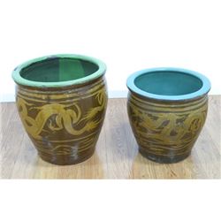 Two Chinese Ceramic Jardinieres