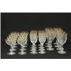 Image 1 : Set of Gilt & Cut Glass French Crystal Stemware