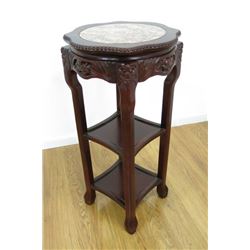Contemporary Chinese Marble Top Pedestal