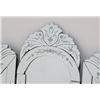 Image 2 : 3 Section Etched Glass venetian Style Mirror