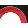 Image 3 : Set of 13 Wedgwood Ulander ruby dinner plates