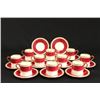 Image 1 : Wedgwood Ulander ruby demitasse cups & saucers