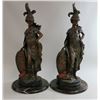 Image 2 : 2 Bronze Clad Contemporary Figures on Marble Bases