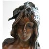 Image 2 : Contemporary Bronze Bust of a Lady on Marble Base