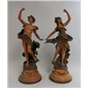 Image 1 : Pair of Man & Woman Spelter Figurines