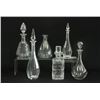 Image 1 : Group Lot of 6 Crystal Decanters