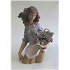 Image 1 : Lladro Girl with Basket of Grapes with Gres Finish