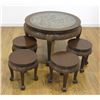 Image 1 : Round Carved Figural Chinese Coffee Table