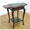 Image 3 : Queen Anne Style Onyx Top Drop Leaf Games Table