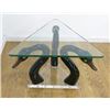 Image 2 : Modern Glass Top Swan Head Base Table