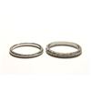 Image 1 : 2 Platinum Wedding Bands with Etched Designs