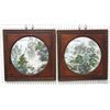 Image 1 : Chinese Hand Painted Tiles in Wood Frame