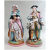 Image 1 : Pair of Early 19th c Unglazed Porcelain Figures