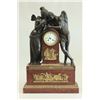 Image 2 : 3 Piece Bronze & Rouge Marble Clock Set