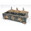Image 1 : Bronze & Marble Inkwell Desk Set