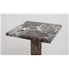 Image 3 : Bronze Mounted Top Square Rouge Marble Pedestal