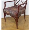 Image 3 : Set of 6 Red Faux Bamboo Mid Century Chairs