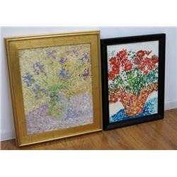 Toby Goldman, 2 Floral Still Lifes