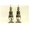 Image 2 : Pair of 19th C. French Bronze & Ormolu Oil Lamps